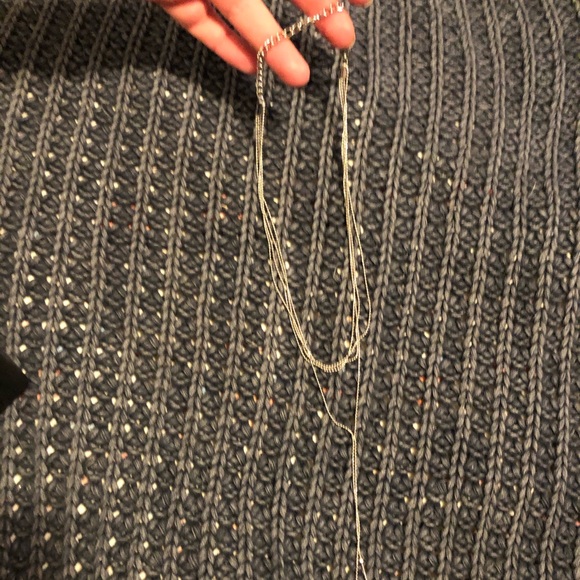 Silver multi chain necklace - Picture 2 of 2